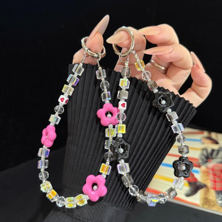 Iridescent Square Crystal Small Flower Chain — view 6