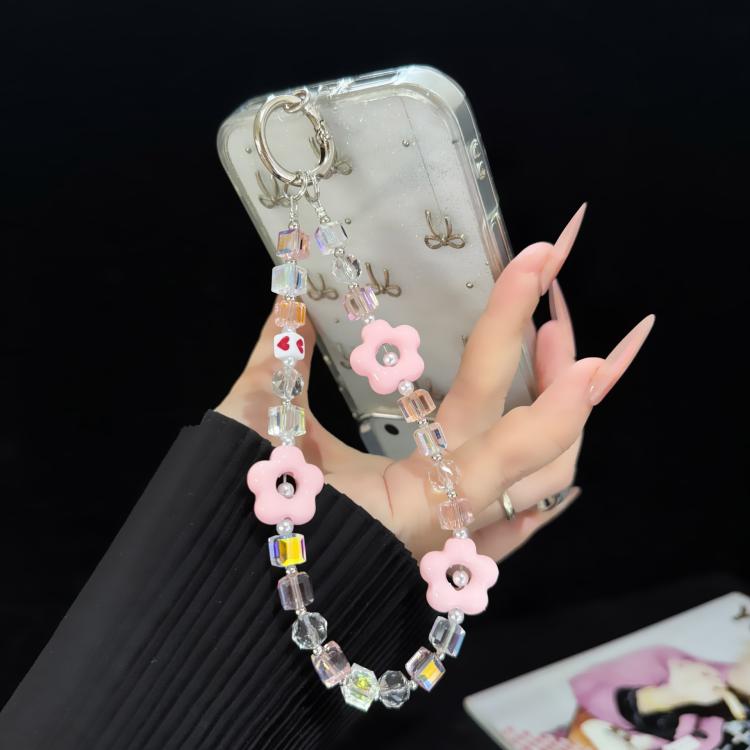 Iridescent Square Crystal Small Flower Chain — view 7