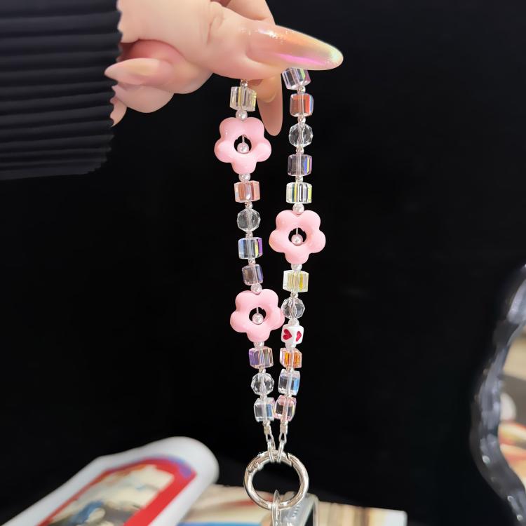 Iridescent Square Crystal Small Flower Chain — view 8