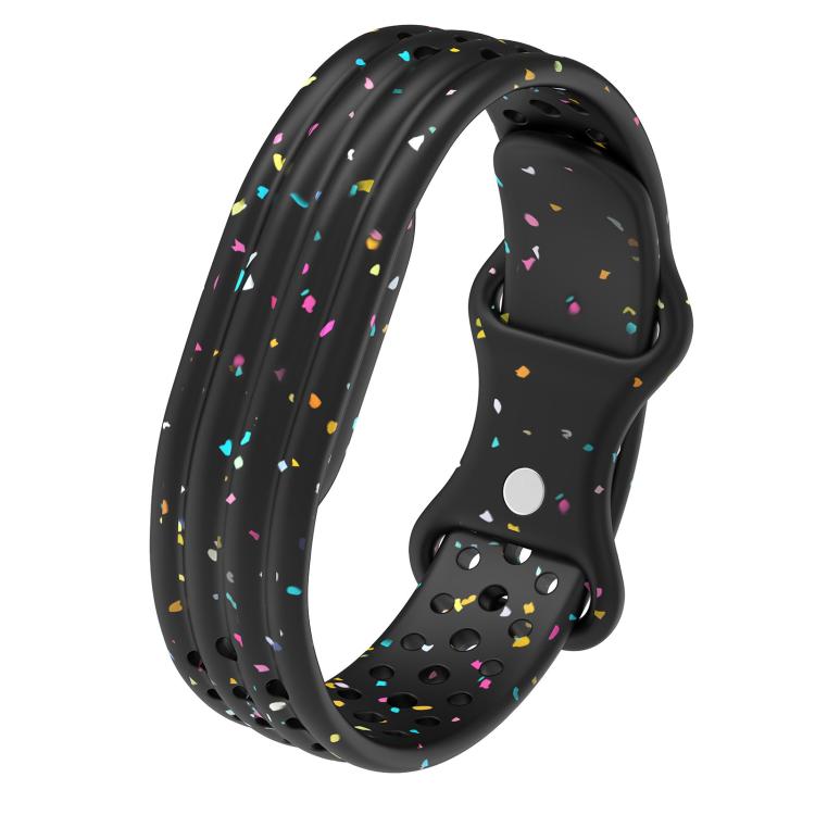 Butterfly Buckle Perforated Solid Color Silicone Watch Band