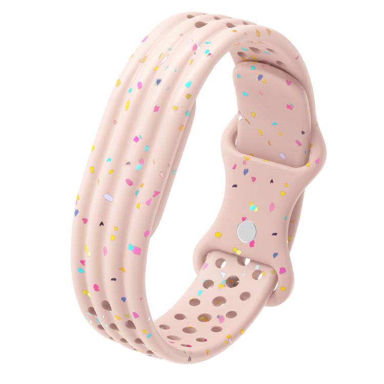 Butterfly Buckle Perforated Solid Color Silicone Watch Band