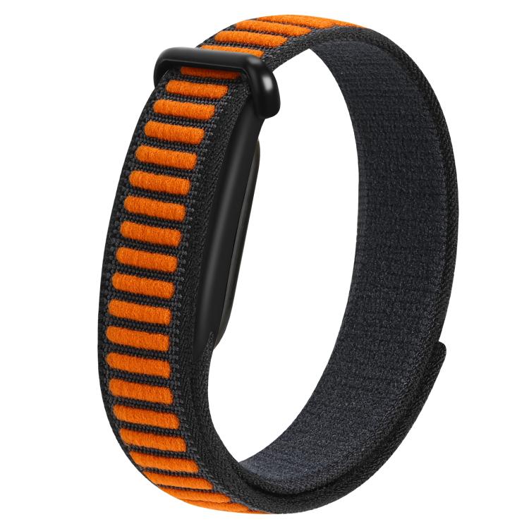 Wavy Two-Tone Nylon Hook and Loop Fastener Watch Band — Deep Sea Blue