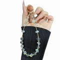 Multi-Color Faceted Square Crystal Phone Chain