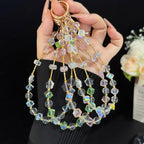 Multi-Color Faceted Square Crystal Phone Chain — view 6