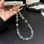 Multi-Color Faceted Square Crystal Phone Chain — view 9
