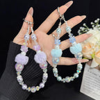 Pom Pom Small Flower Iridescent Pearl Phone Chain — view 8