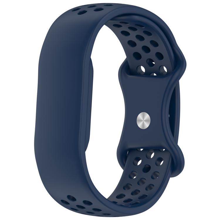 Flat Perforated Breathable Butterfly Buckle Silicone Watch Band — view 13