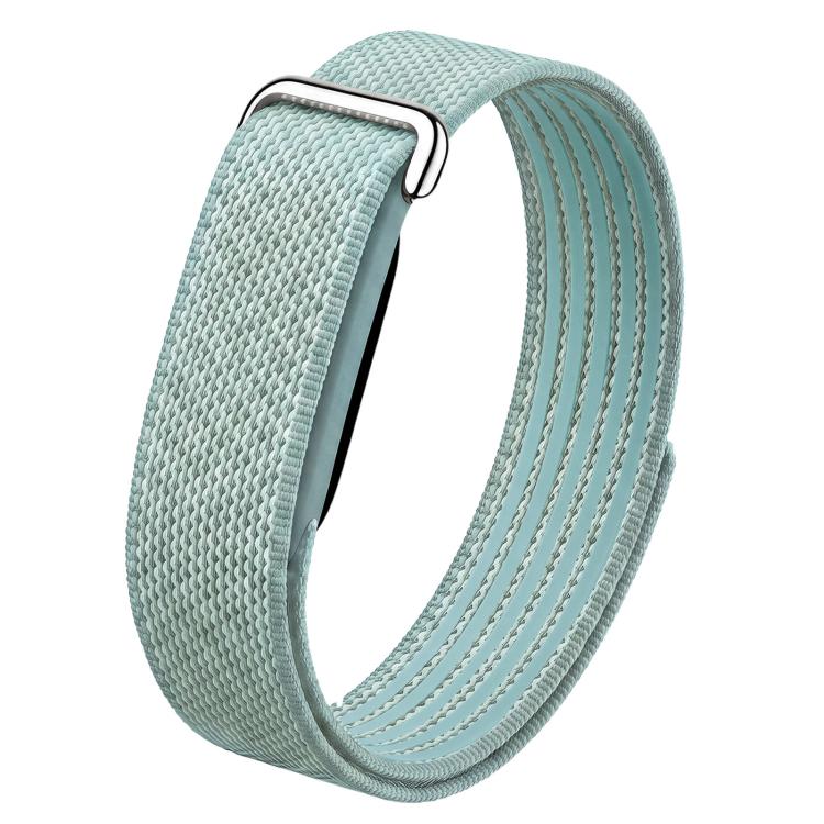 TPU Frame Integrated Nylon Hybrid Silicone Loop Watch Band — Gray Orange
