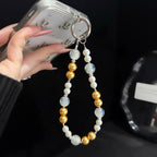 Color Contrast Pearlescent Iridescent Bead Pearl Phone Chain — view 9