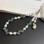 Color Crystal Leaf Pearl Phone Chain — view 12