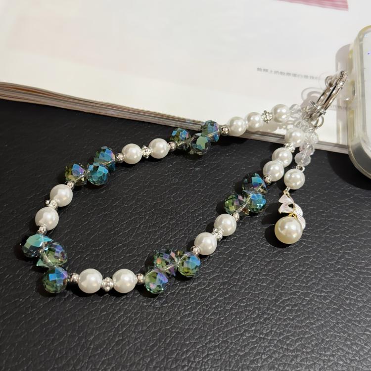 Color Crystal Leaf Pearl Phone Chain — view 12