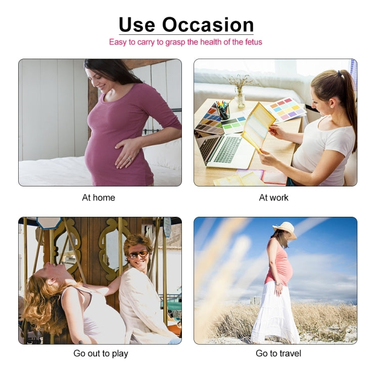 FD-100 Digital Fetal Doppler Ultrasound Sound Baby Heartbeat Detector Monitor LED Digital Prenatal Pocket Fetal Doppler Stethoscope