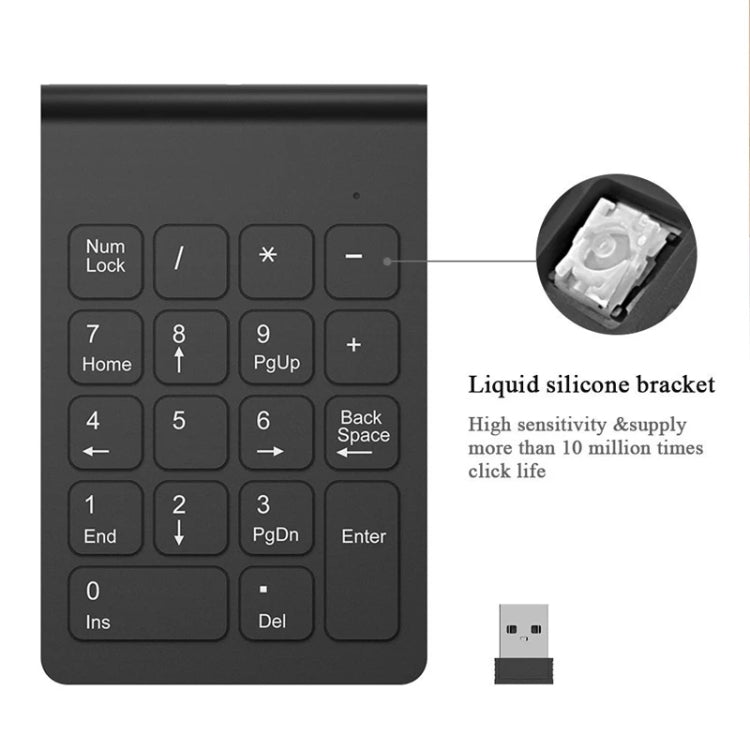 18 Keys 2.4GHz Mini USB Numeric Keypad — view 4
