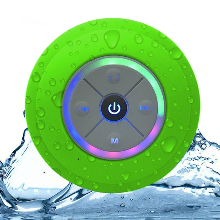 BTS-08 Wireless Bluetooth Speaker Waterproof Led FM Radio Subwoofer Bluetooth Column TF Card Suction Cup Mini Shower Speaker