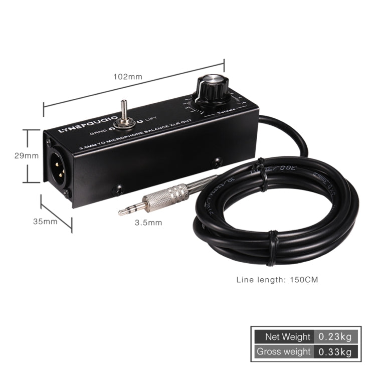 B012 Professional Stereo Signal Converted to Microphone Balanced Signal Output