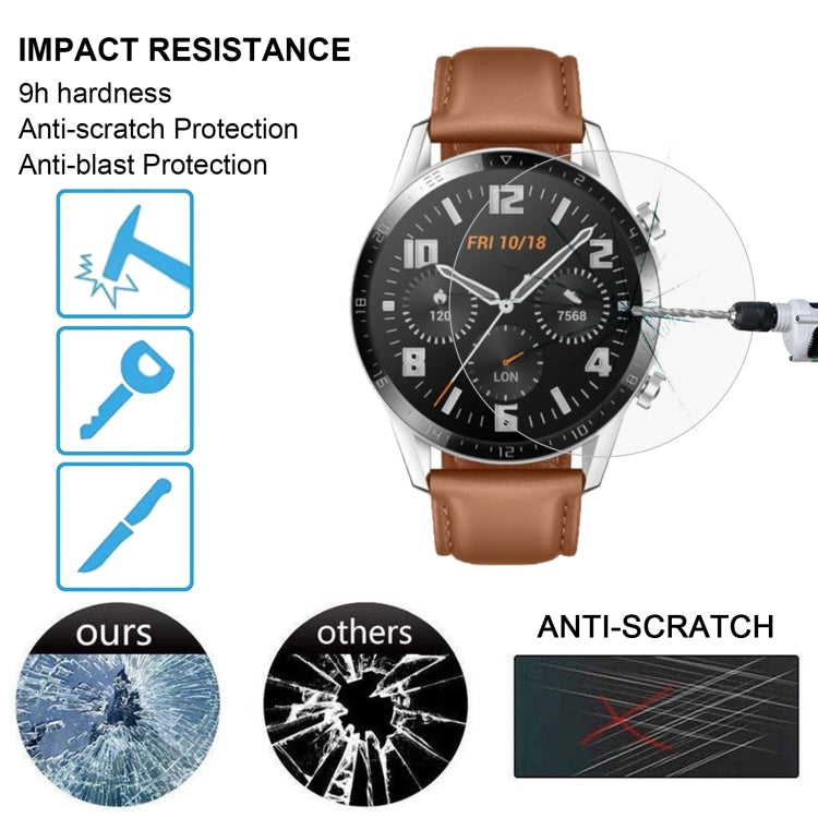 For HUAWEI Watch GT 2 46mm (2019) ENKAY Hat-Prince 0.2mm 9H 2.15D Curved Edge Tempered Glass Film