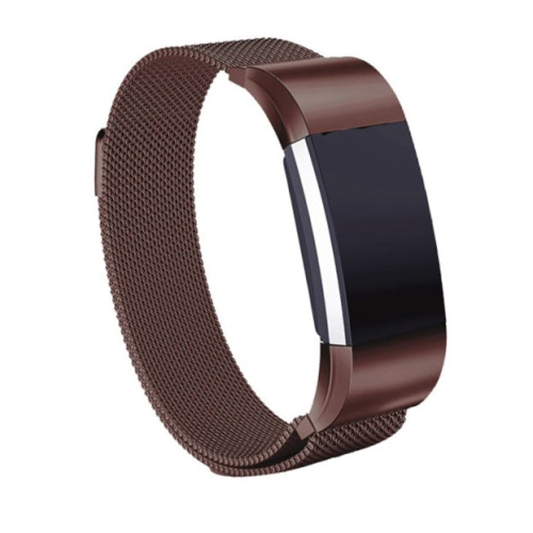 Stainless Steel Magnet Wrist Strap for FITBIT Charge 4， Large Size: 210x18mm — Dark Purple