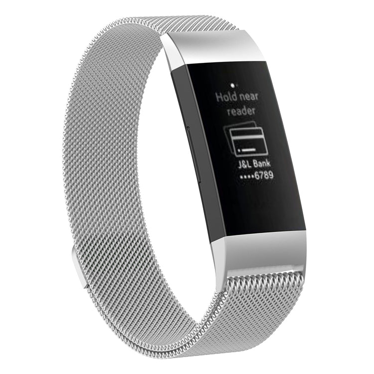 Stainless Steel Magnet Wrist Strap for FITBIT Charge 4， Large Size: 210x18mm — view 14