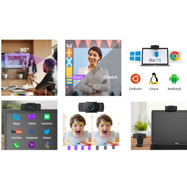 HD 1080P Megapixels USB Webcam Camera CMOS Sensor with MIC for Computer PC Laptops — view 10