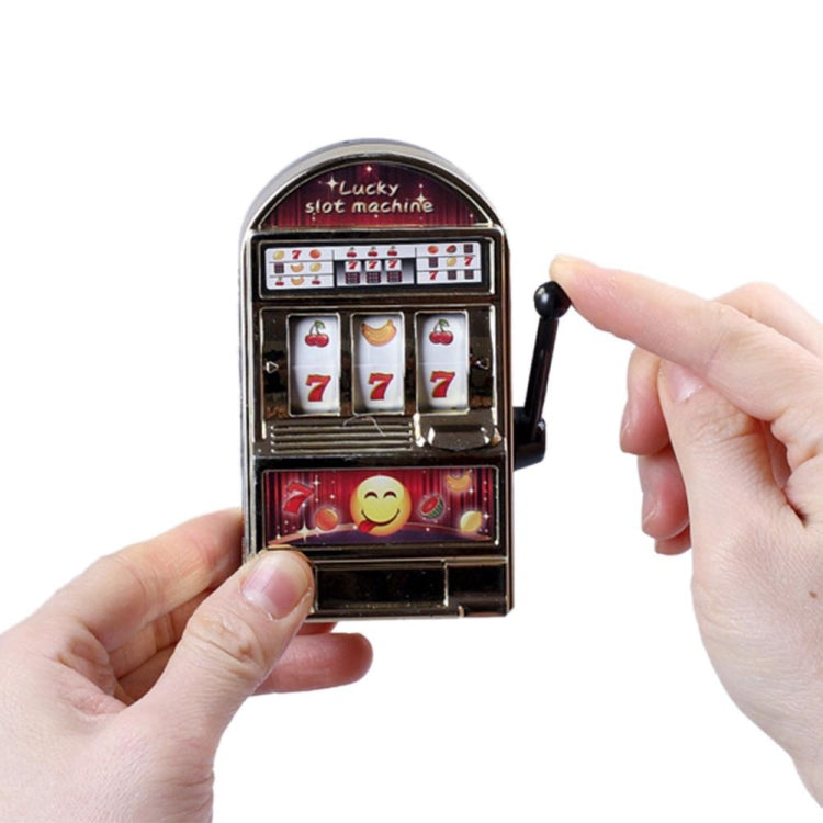 Rotatable Stress Reliever Children Party Jackpot Funny Jokes Play Toy, Random Color, Mini Slot Machine Toy