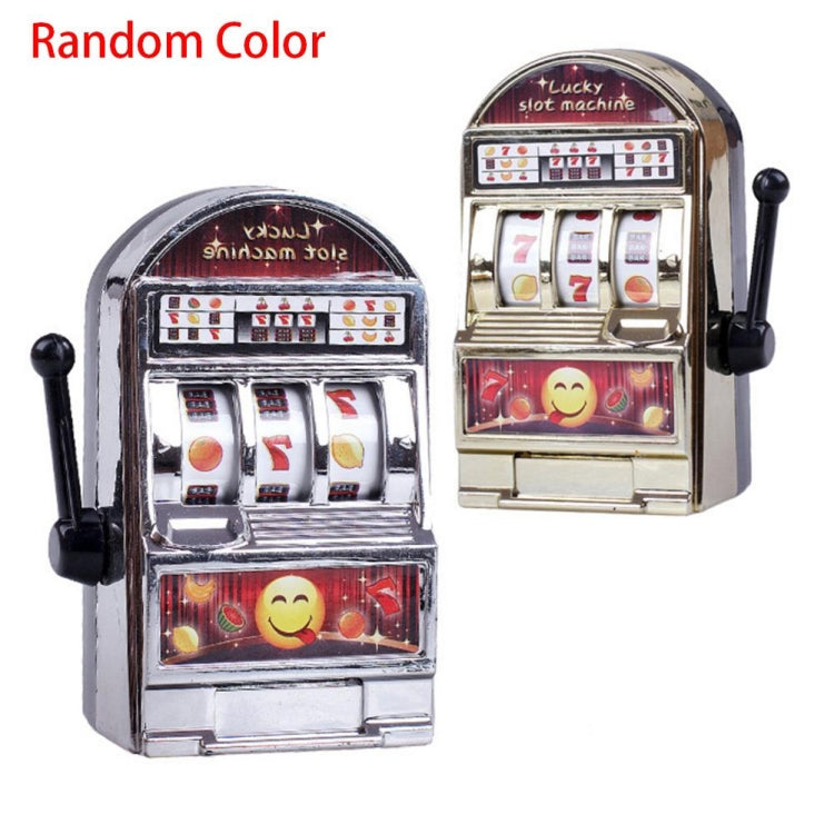 Rotatable Stress Reliever Children Party Jackpot Funny Jokes Play Toy, Random Color, Mini Slot Machine Toy