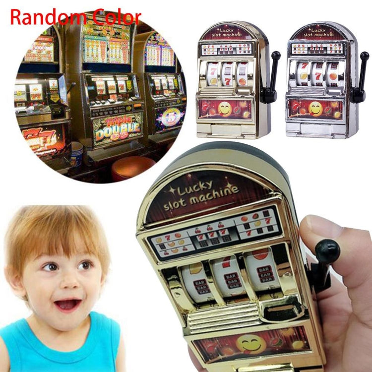 Rotatable Stress Reliever Children Party Jackpot Funny Jokes Play Toy, Random Color, Mini Slot Machine Toy