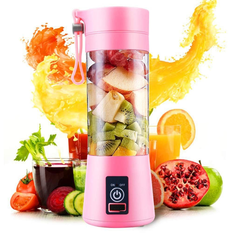 380ml 6 Blender Juicer Cup USB Rechargeable Electric Automatic Vegetable Fruit Citrus Orange Juice Maker Cup Mixer Bottle — TBD002369201A