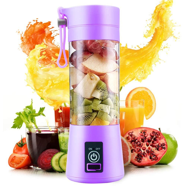 380ml 6 Blender Juicer Cup USB Rechargeable Electric Automatic Vegetable Fruit Citrus Orange Juice Maker Cup Mixer Bottle — TBD002369201B