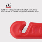 3 PCAS Multifunctional Safety Hammers Car Windows Breaker Mini Rescue Escape Tool