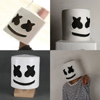 Fashionable Halloween Party Marshmallow Mask Night Club Latex White Mask Adult DJ Cosplay Costume Helmet