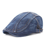 Men / Women Stitching Washed Denim Beret