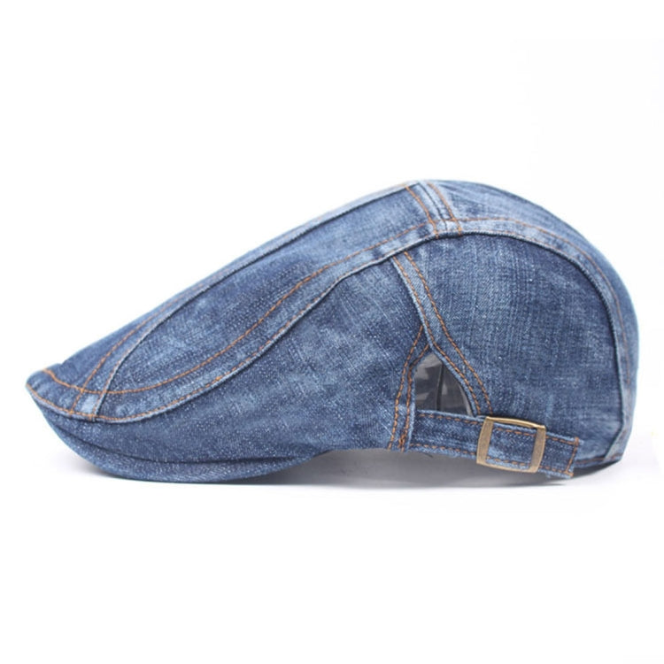 Men / Women Stitching Washed Denim Beret