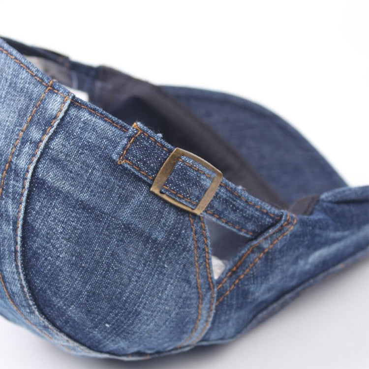 Men / Women Stitching Washed Denim Beret