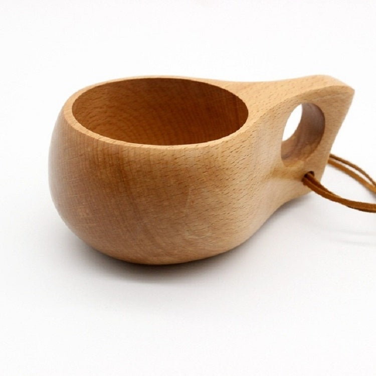 Hand Made Wood Tableware Green Wooden Cup — Single Hole
