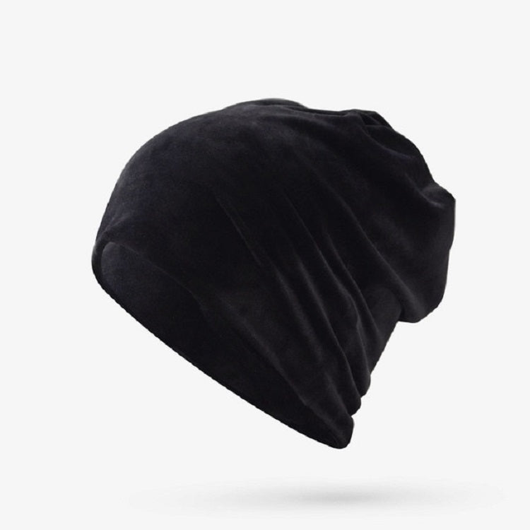 Unisex Autumn and Winter Velvet Hooded Cap Simple Ear Protection Cap — view 8