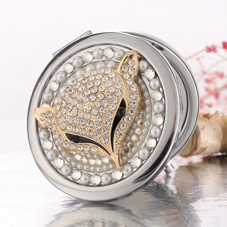 Personalized DIY Rhinestone Portable Makeup Mirror Double Mirror