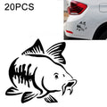 20 PCS Carp Fish Shape Window Car Sticker Reflective Car Styling Decoration