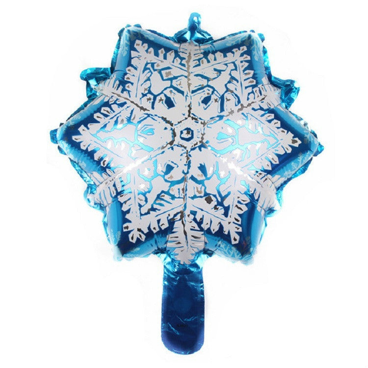 5 PCS Snowflake Shaped Holiday Decoration Aluminum Film Balloon — 45×45cm Snowflake