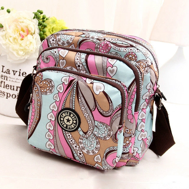 Women Shoulder Bag Waterproof Nylon Handbag Multilayer Crossbody Bag — view 11