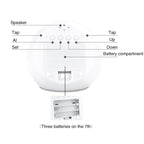 Round Color Light Gradient Alarm Clock Perpetual Calendar Clock