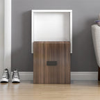 Simple Wooden Folding Wall-mounted Home Footstool Aisle Invisible Shoe Stool — view 6