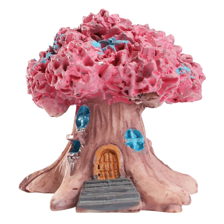 Micro Landscape Flower Pot Decoration Fleshy Cartoon Construction Toy Big Tree House Resin Decoration — view 7