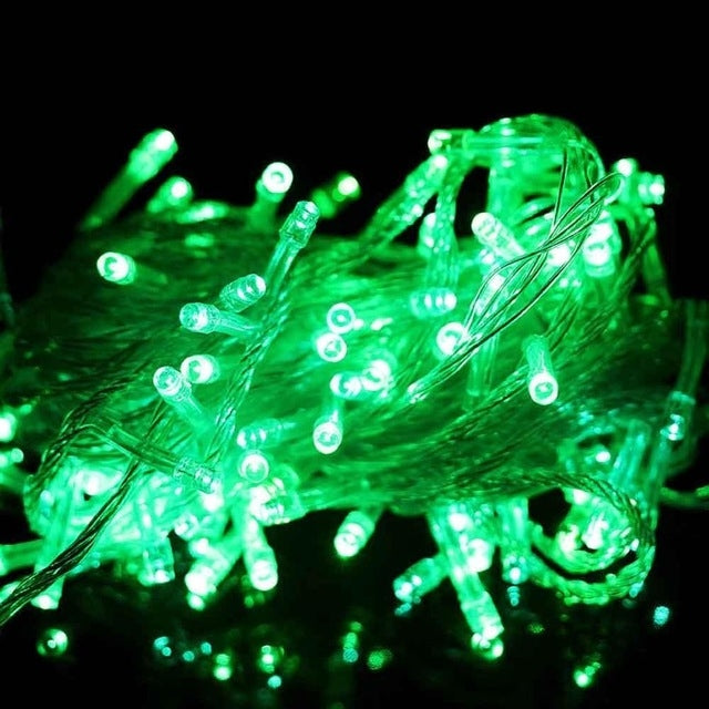 50M LED String Lights Christmas New Year Garland Decoration for Street Room House Garden Outdoor Use DIY Decor EU US Plug in
