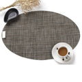 PVC Oval Shape Dining Table Mat Heat Insulation Non-Slip Placemats Disc Bowl Tableware Pads