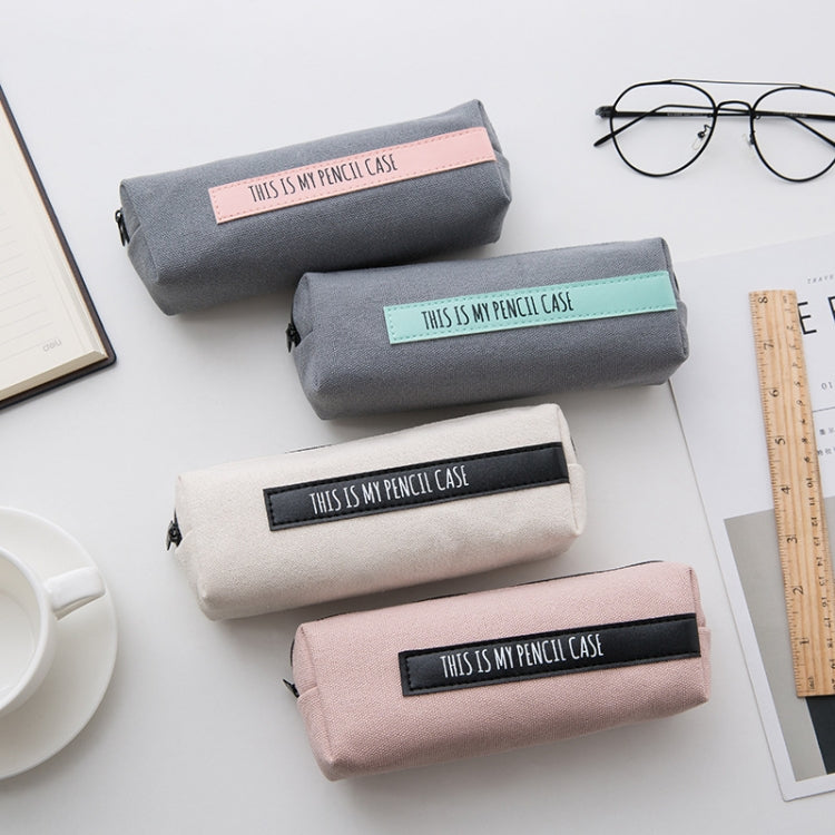 Creative School Pencil Case Simple Solid Color Large Pen Bag