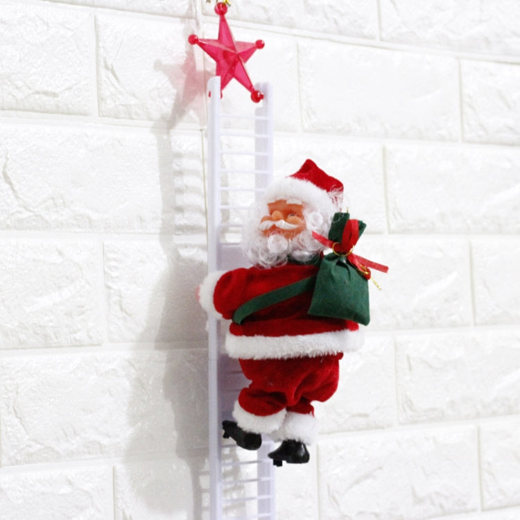 Climb The ladder Electric Plush Toys Stuffed Electronic Music Animal Doll Christmas Toy, Santa Claus