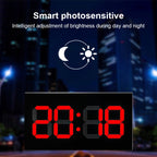 Creative Wall Clock Alarm Clock Simple Remote Control Perpetual Calendar Electronic Clock US Plug