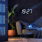 Creative Wall Clock Alarm Clock Simple Remote Control Perpetual Calendar Electronic Clock US Plug