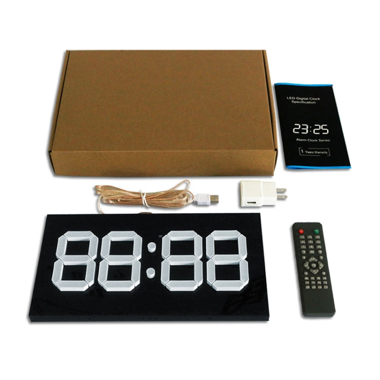 Creative Wall Clock Alarm Clock Simple Remote Control Perpetual Calendar Electronic Clock US Plug