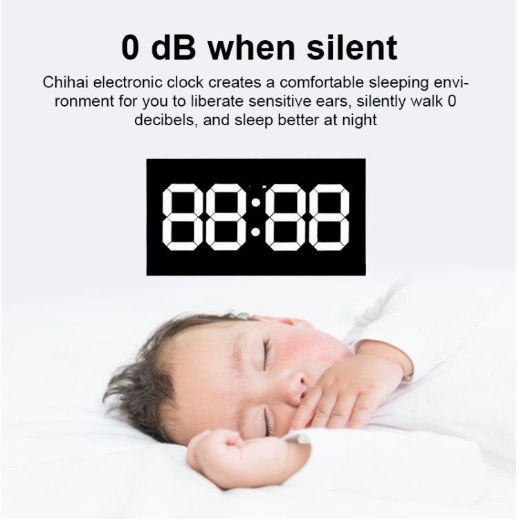 Creative Wall Clock Alarm Clock Simple Remote Control Perpetual Calendar Electronic Clock US Plug